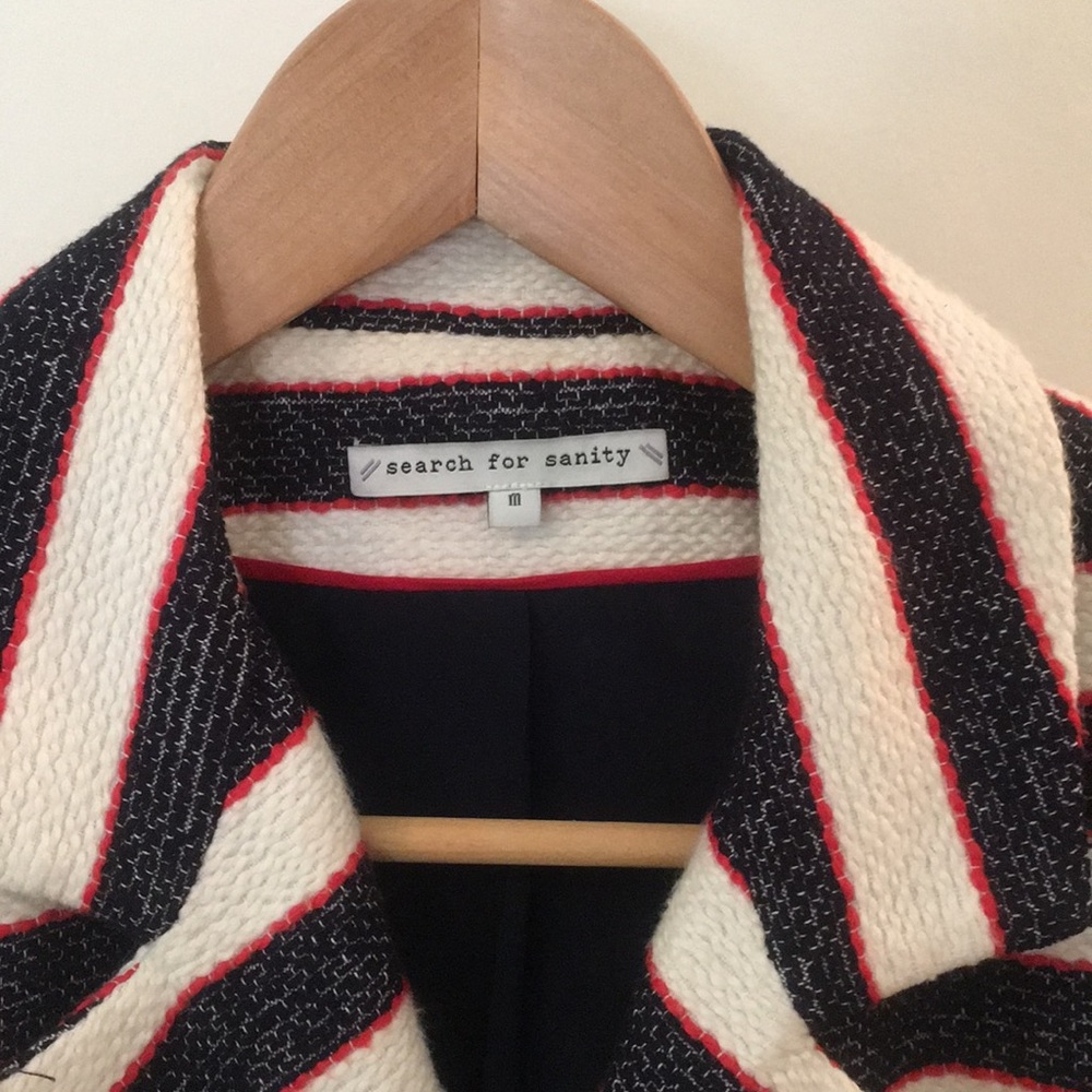 Striped Double Breasted Blazer - image 7